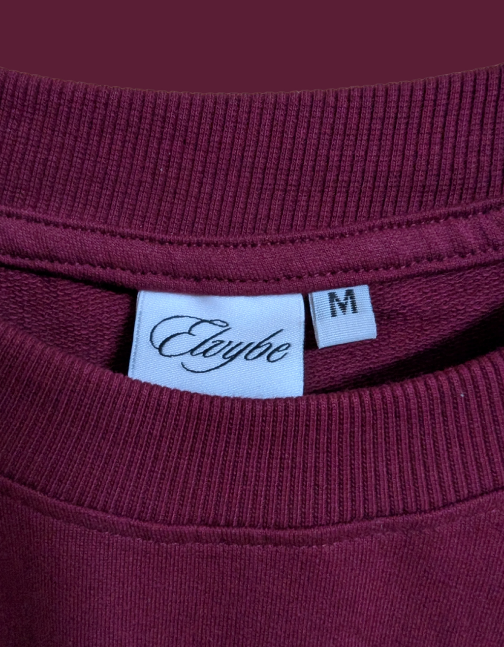 EMBOSE MAROON OVERSIZE T SHIRT ELVYBE