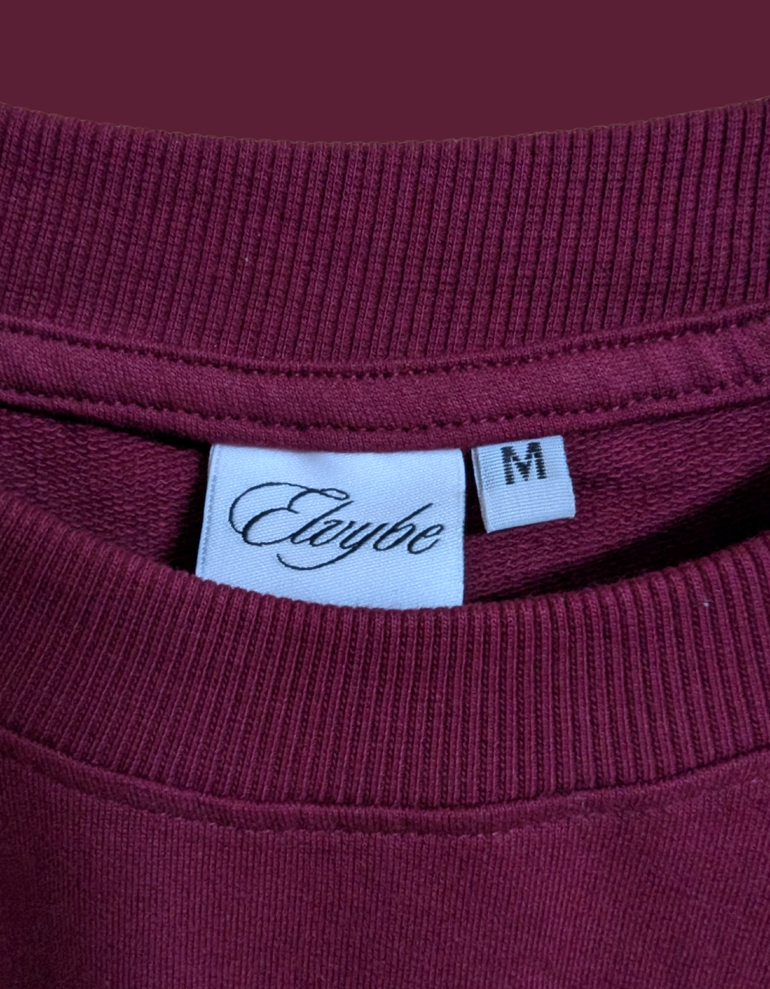 EMBOSE MAROON OVERSIZE T SHIRT ELVYBE