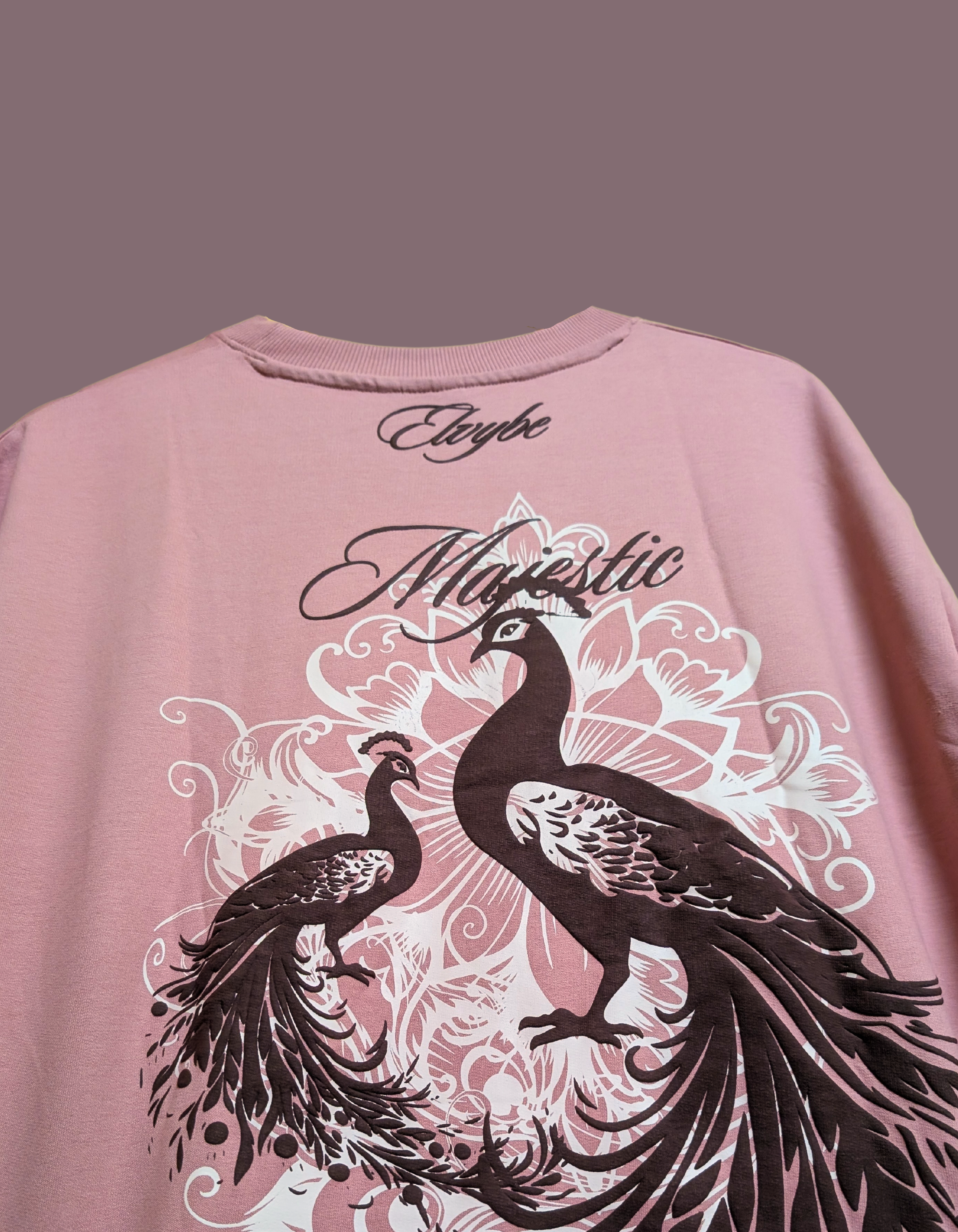 DARK PINK OVERSIZE T SHIRT ELVYBE
