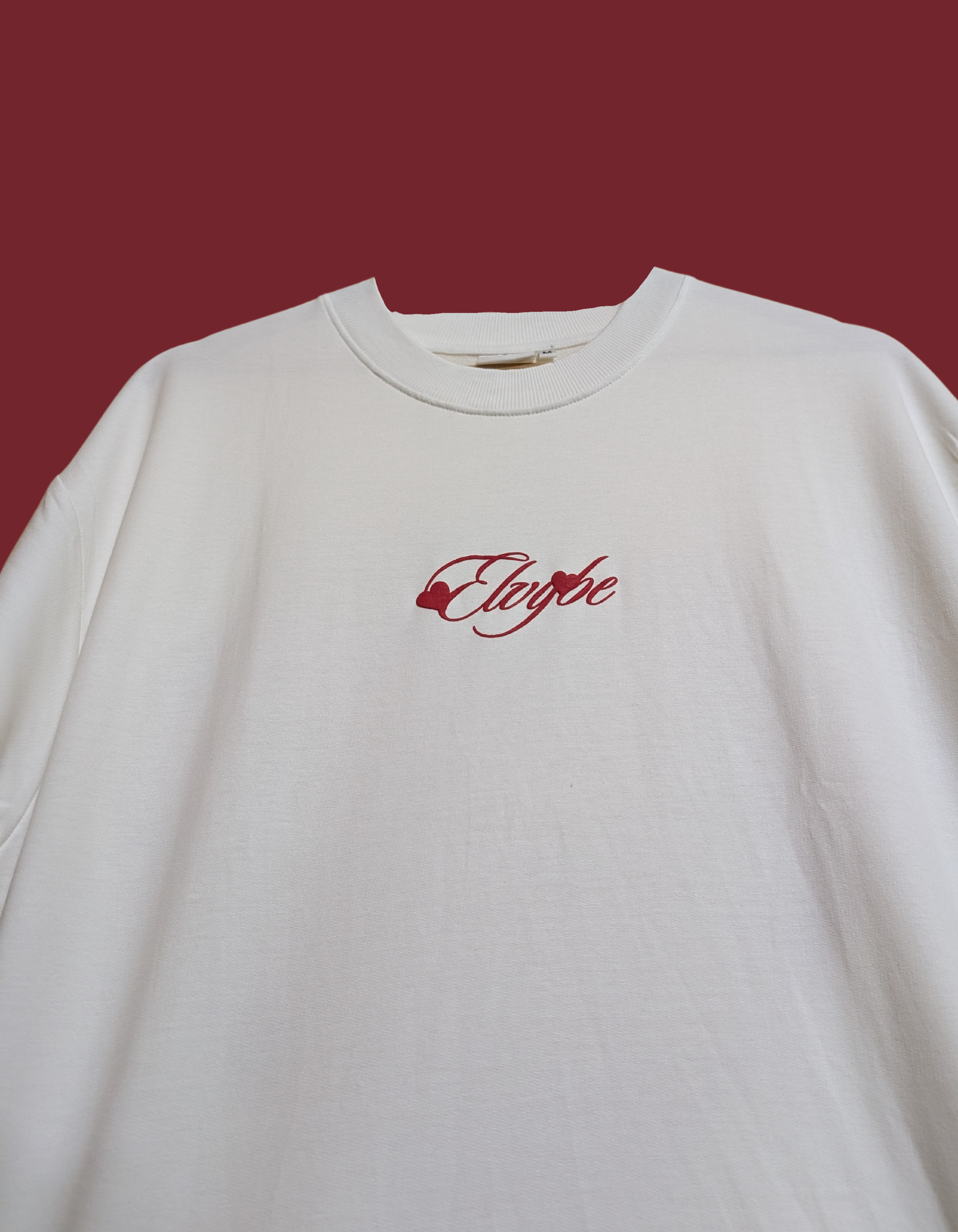 WHITE LOVE OVERSIZE T SHIRT ELVYBE