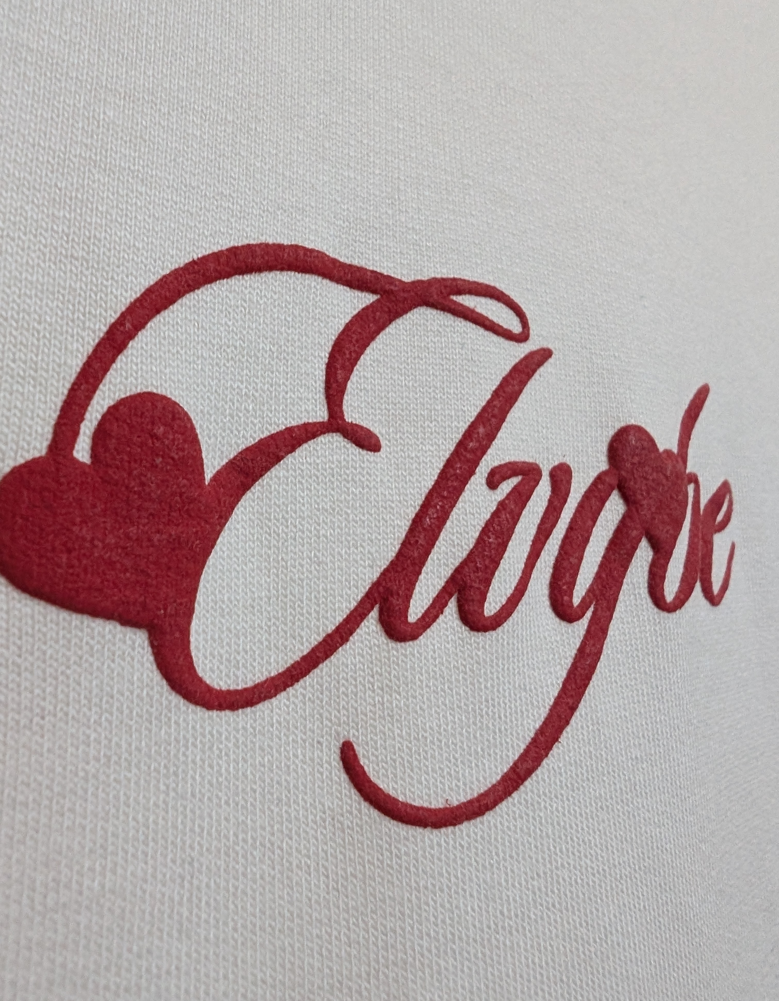 WHITE LOVE OVERSIZE T SHIRT ELVYBE