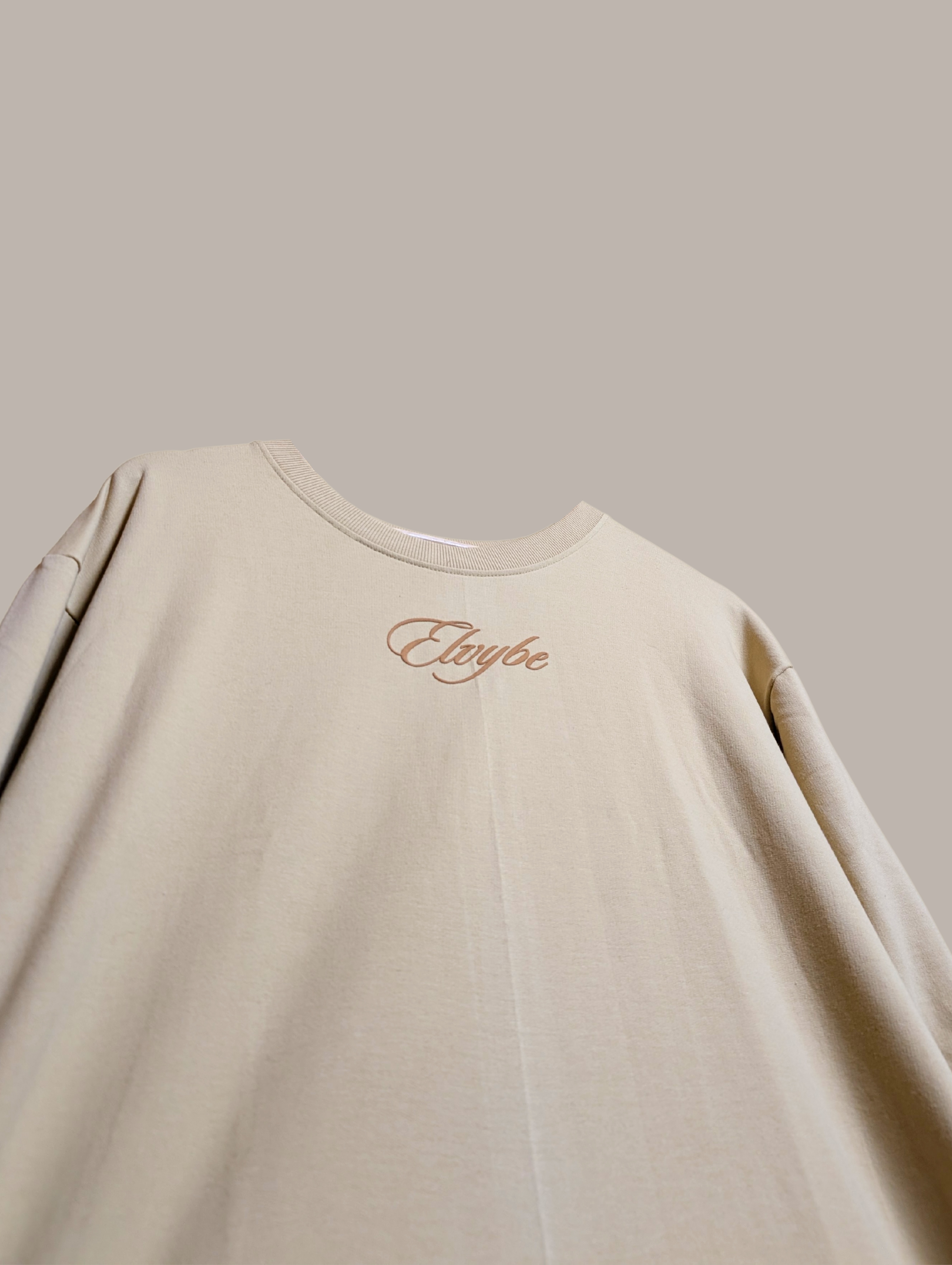 CHARCOAL OVERSIZE FULL SLEEVE T SHIRT ELVYBE