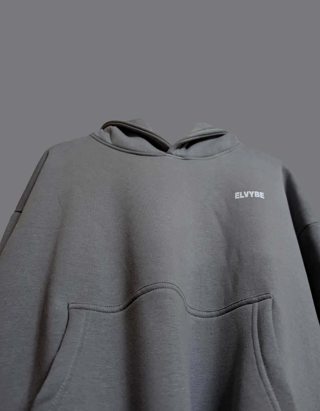 GRAY HOODIE ESSENTIAL ELVYBE