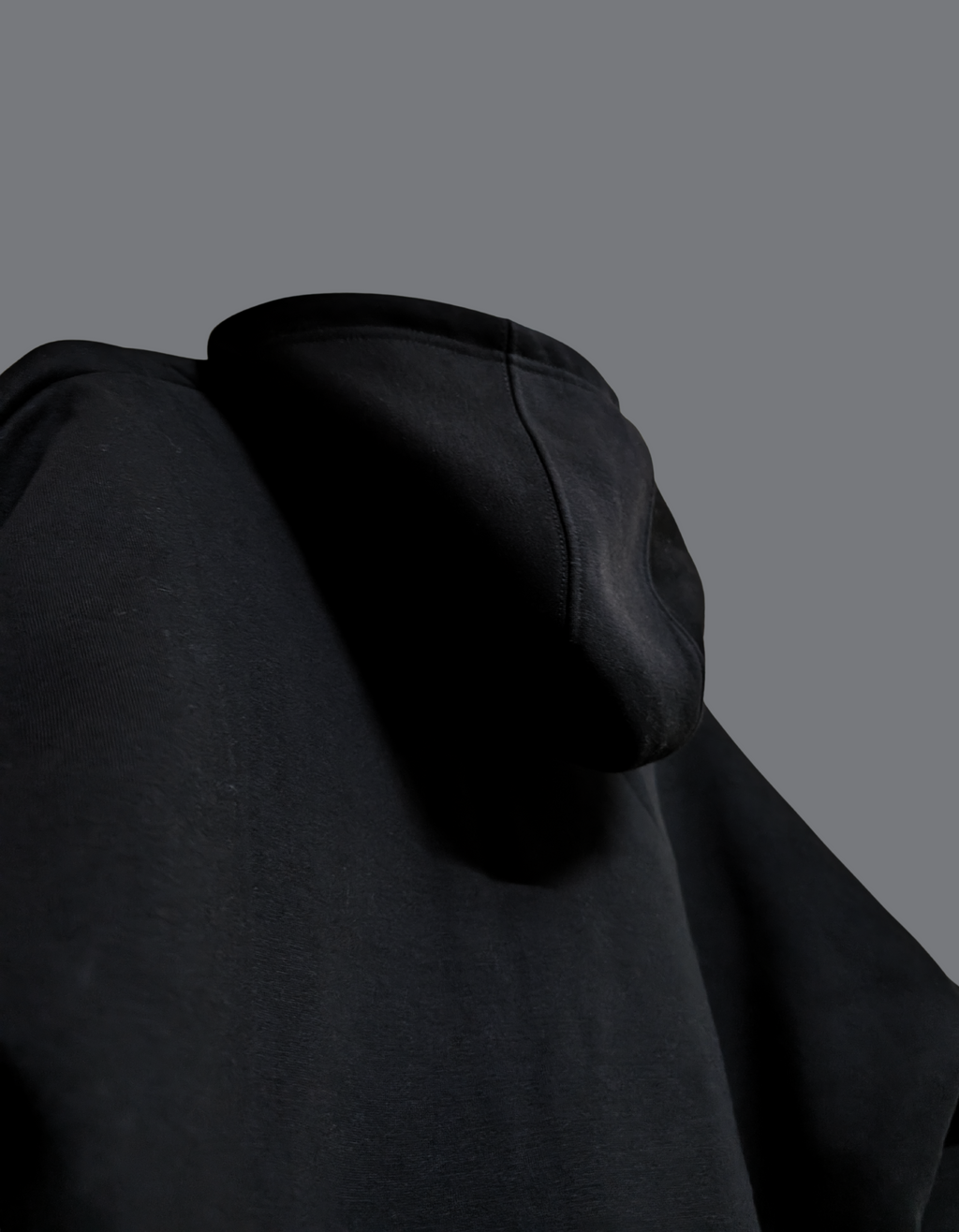 BLACK HOODIE ESSENTIAL ELVYBE