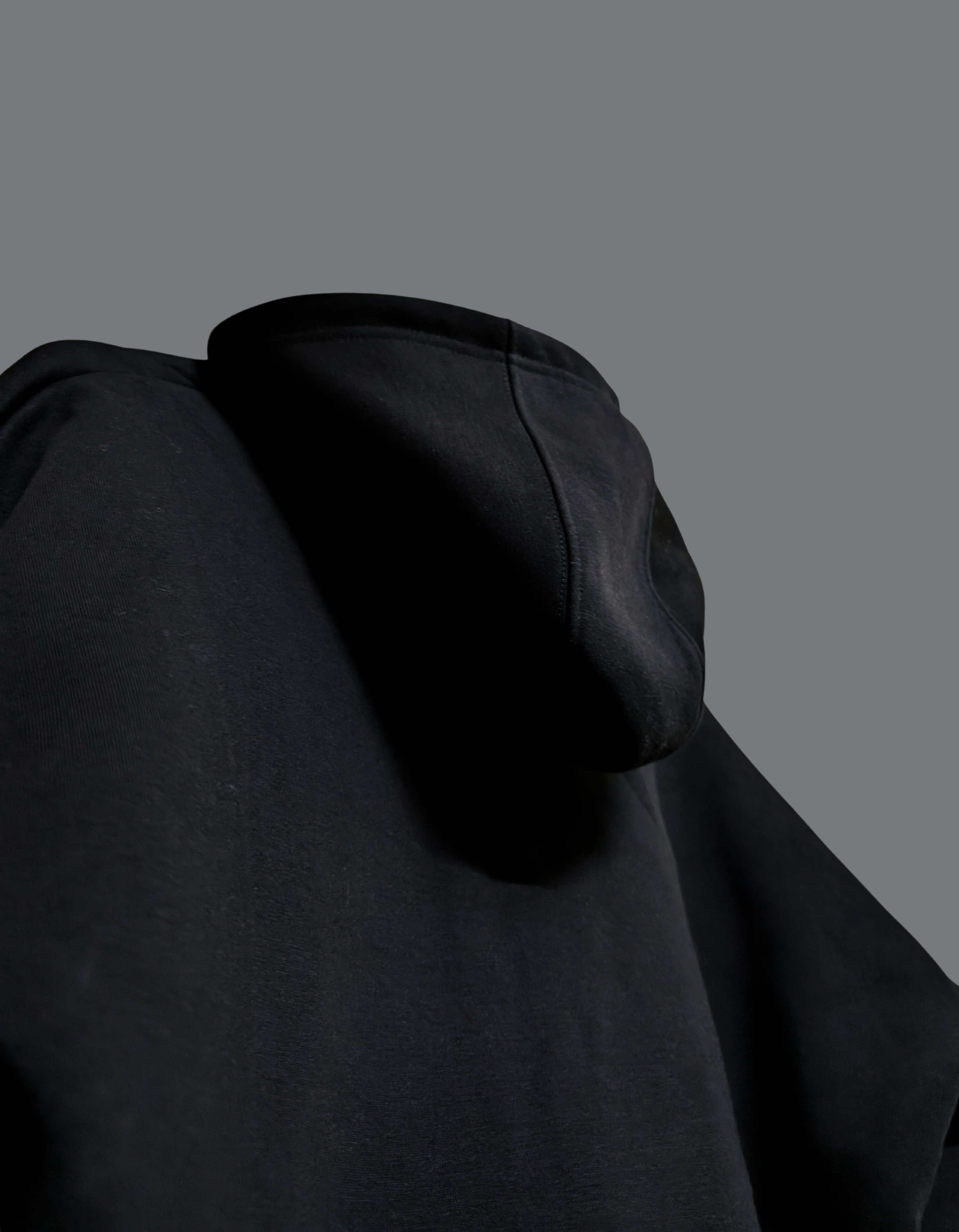 BLACK HOODIE ESSENTIAL ELVYBE